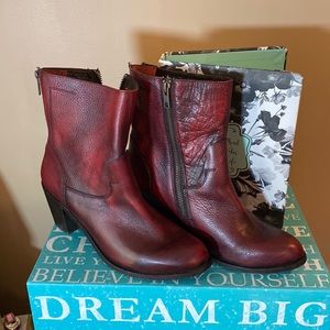Red Dolce Vita Leather Cowgirl Heel Boots